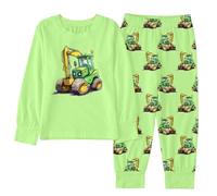 Garçons Pyjamas À Manches Longues, Ensembles de Tenues pour garçons Pyjamas d'hiver imprimés astronautes extraterrestres Manches Longues vêtements détente Enfants Confortables intérieur décontractés