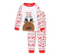 Garçons Pyjamas Noël pour Enfants Bambin Rennes Monde Action de grâces vêtements de Nuit à Manches Longues PJ Ensembles de Pyjama Taille 6-7 Ans 7T