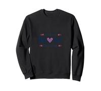Garçons Sensibilisation au Cancer du Sein Little Man Big Heart Cause Sweatshirt, Unisexe pour Adultes, Noir, L