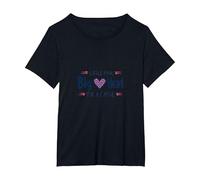Garçons Sensibilisation au Cancer du Sein Little Man Big Heart Cause T-Shirt, Femme Grandes Tailles, Noir, 5X