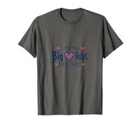 Garçons Sensibilisation au Cancer du Sein Little Man Big Heart Cause T-Shirt, Homme, Asphalte, M