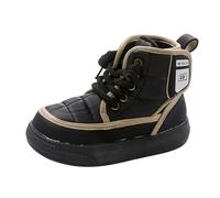 Garçons Violet Bout Cap Bottes Winter Fashion Thick Baby Cotton Boots Children's Two Padded Warm Children's Shoes Trendy Comfortable Cotton Shoes Boots Garçons Métallique (Black, 28.5 Little Child)