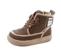 Garçons Violet Bout Cap Bottes Winter Fashion Thick Baby Cotton Boots Children's Two Padded Warm Children's Shoes Trendy Comfortable Cotton Shoes Boots Garçons Métallique Bout (Brown, 30 Little Child)