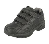 Garçons XT115 EZ JNR Noir/Charbon Rip Ruban Bracelet École Baskets Par Hec