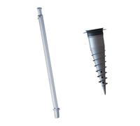 GARD&ROCK - Équipement de jardin - Kit Mat voile d'ombrage + base d'ancrage