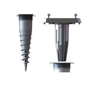 GARD&ROCK - Équipement de jardin - Kit Pied pour parasol déporté + base d'ancrage