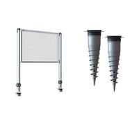 GARD&ROCK - Équipement de jardin - Kit poteaux multisports télescopique + 2 bases d'ancrage