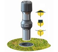 GARD & ROCK-Pied de parasol droit pour mât coloris gris en aluminium Gard&Rock - diamètre 8 x 28 cm