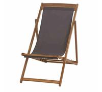 GARDAMO Aviro chaise longue de plage huilée, housse en gris