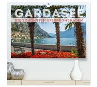 GARDASEE Die schönsten Uferpromenaden (hochwertiger Premium Wandkalender 2026 DIN A2 quer), Kunstdruck in Hochglanz: Erholsame Plätze mit Seeblick rund um den Lago di Garda