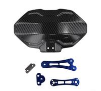 Garde-boue arrière à base d'aluminium pour moto avec coque en plastique imprimé fibre de carbone pour montage arrière (bleu)