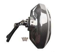 Garde-boue arrière arrière pour moto en alliage d'aluminium et finition en fibre de carbone imprimé en plastique (noir)