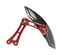Garde-boue arrière en alliage d'aluminium pour moto avec coque en plastique imprimé fibre de carbone, conçu pour le placement de la queue du véhicule (rouge)