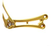 Garde-boue arrière en aluminium pour moto avec coque en plastique imprimé fibre de carbone, convient pour section arrière, rouge/bleu/argent/noir/or, 560 g, (doré)