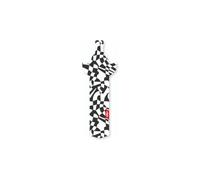 Garde boue arriere route dazzle noir blanc