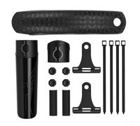 Garde-boue avant et arrière pour vélo de montagne avec montage rapide ABS compatible avec pneus jusqu'à 70 mm de largeur Noir (arrière uniquement)