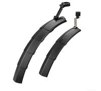 Garde-boue avant et arrière télescopiques pour vélo avec caoutchouc souple et réglage télescopique, design rétractable pour une protection efficace contre la boue et la pluie (noir)