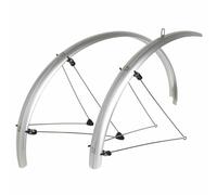 Stronglight Paire de garde-boue City-VTC à tringles fixation Classic inox 28" Argenté