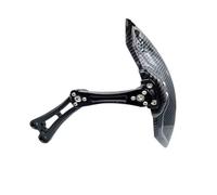 Garde Boue Couverture Garde-boue Arrière Réglable Pour Moto Imitation Fibre De Carbone En Alliage D'aluminium Universel Et Extensible(Black)