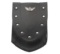 Garde-Boue De Moto en Cuir Gland Crâne Avant Garniture pour Harley Sportster 883 1200 XL Softail Dyna FXD Universel