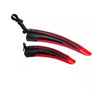 Garde-boue de vélo de route étendu pour roues 700C - 54 cm arrière et 28 cm avant, résistant à la déformation et réglable en continu (rouge)