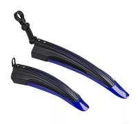 Garde-boue de vélo de route étendu pour roues 700C - 54 cm arrière et 28 cm avant, résistant à la déformation et réglable en continu (bleu)