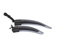 Garde-boue de vélo de route étendu pour roues 700C - 54 cm arrière et 28 cm avant, résistant à la déformation et réglable en continu (gris)