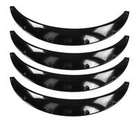 Garde-boue évasés passages de roue corps extra large 850 mm 33,5 pouces montage universel flexible ABS noir 4 pièces pour protection de garde-boue avant et arrière de voiture