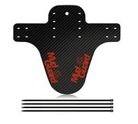 Garde-boue fixe avant et arrière, accessoires de cyclisme amovibles, en fibre de carbone, pour VTT, vélo de route (orange)