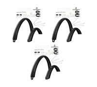Garde-Boue for VTT, Garde-Boue for vélo de Route, élargi, Couverture complète, Avant et arrière, Ensemble de Garde-Boue for vélo(for 26inch Bikes)