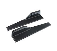 Garde-boue Lot de 2 jupes latérales universelles voiture 45 cm, séparateur bas caisse, aile latérale, lèvre pare-chocs, aspect fibre carbone/noir(3D carbon fiber)