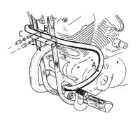 Garde-boue moteur chromé pour Yamaha XV 125/250 Virago (1989-2002)