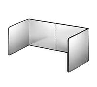 Garde-boue pliable en acier inoxydable, plaque anti-éclaboussures pour cuisine, plaque de cuisson et cuisine (30 x 75 x 30 cm)