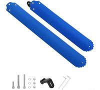 Garde-boue pliable pour Fender avec angle réglable pour roues de 35,6 à 55,9 cm, fabriqué en caoutchouc et noyau en acier à ressort en couleur noire pour accessoires de vélo de montagne (bleu)
