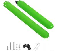 Garde-boue pliable pour Fender avec angle réglable pour roues de 35,6 à 55,9 cm, fabriqué en caoutchouc et noyau en acier à ressort en couleur noire pour accessoires de vélo de montagne (vert)