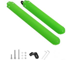 Garde-boue pliable pour Fender avec angle réglable pour roues de 35,6 à 55,9 cm, fabriqué en caoutchouc et noyau en acier à ressort en couleur noire pour accessoires de vélo de montagne (vert)