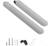Garde-boue pliable pour vélo, rétractable avec garde-boue réglable pour roues de 35,6 à 55,9 cm, protection avant et arrière enroulable, protecteur de vélo compact en caoutchouc (gris clair)