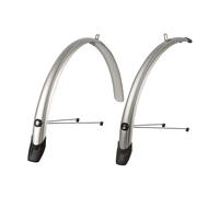 Polisport Garde-boue Towny 2 pièces avant/arrière pour vélos de trekking et urbains 26" Argent
