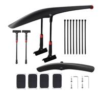 Garde-boue pour vélo de montagne - Couverture sûre avec tige d'extension réglable - Kit de garde-boue arrière pour vélo, utilisation sur route, voyage quotidien, sentiers, pluie et boue,