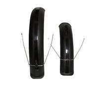 Garde Boue pour vélo Jeu de Garde-Boue de vélo 20x4.0 inch Larges Garde-Boue Avant arrière VTT Tout-Terrain Gros Pneu Ailes de vélo Couverture complète vélo Plastique (Color : A Pair Black)