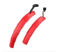 Garde-boue rétractable avec feu arrière, vélo télescopique pour garde-boue pour VTT et vélos de route, garde réglable en caoutchouc souple pour éviter les éclaboussures (rouge)