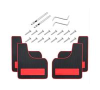 Garde-boue universel for voiture, roues avant et arrière, en polypropylène, compatible avec les voitures, SUV, tout-terrain, camions, accessoires automobiles Garde-boue de Voiture(4pcs Red)