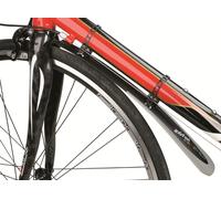 Garde Boue Vélo Route Marque Zefal Modèle Croozer Road En Résine Techno-Polymère - Bavette Surmoulée -Fixation Par Sangles Élastomère - Tube Maxi Diamètre 55mm -Poids 60g - Largeur Lame: De 50 À 70 Mm