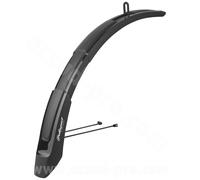 POLISPORT 8624000001 - Garde-Boue Avant et arrière, Expander Cross 65 mm, 2 pièces universelles Extensibles pour vélos avec Roues de 26'' à 29'' de Couleur Noir