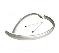 GARDE BOUE VELO SET 28" CITY BIKE A TRINGLE 48MM GRIS ARGENT (LA PAIRE)