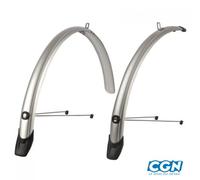 GARDE BOUE VTC 26" POLISPORT TOWNY A TRINGLES 51MM ARGENT (PR) - 5604415086168