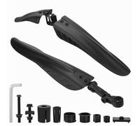Garde-Boue Vtt Kit de Garde-Boue Vélo Universel Épaissir Élargir Garde-Boue Avant et Arrière Réglable - Noir