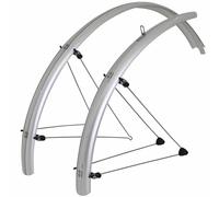 Garde boue vtt tringles 26'' stronglight country 54mm argent (paire) avec fixati