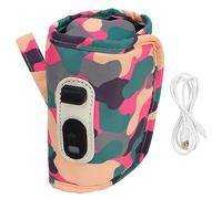 Garde-chaleur de Lait pour bébé, Sac Chauffe-lait Résistant à l'usure, Chargement USB pour Biberon de 5,5 à 7 Cm pour les Voyages (PINK)