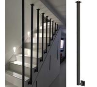 Garde-corps à balustres en métal pour escalier, rampe d'escalier intérieure, rampes montées au plafond, poignée de support de sécurité antidérapante pour clôture de marche de grenier de couloir(110cm)